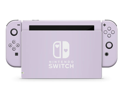 Lux Skins Nintendo Switch Lilac Hearts logo Skins -   Skin
