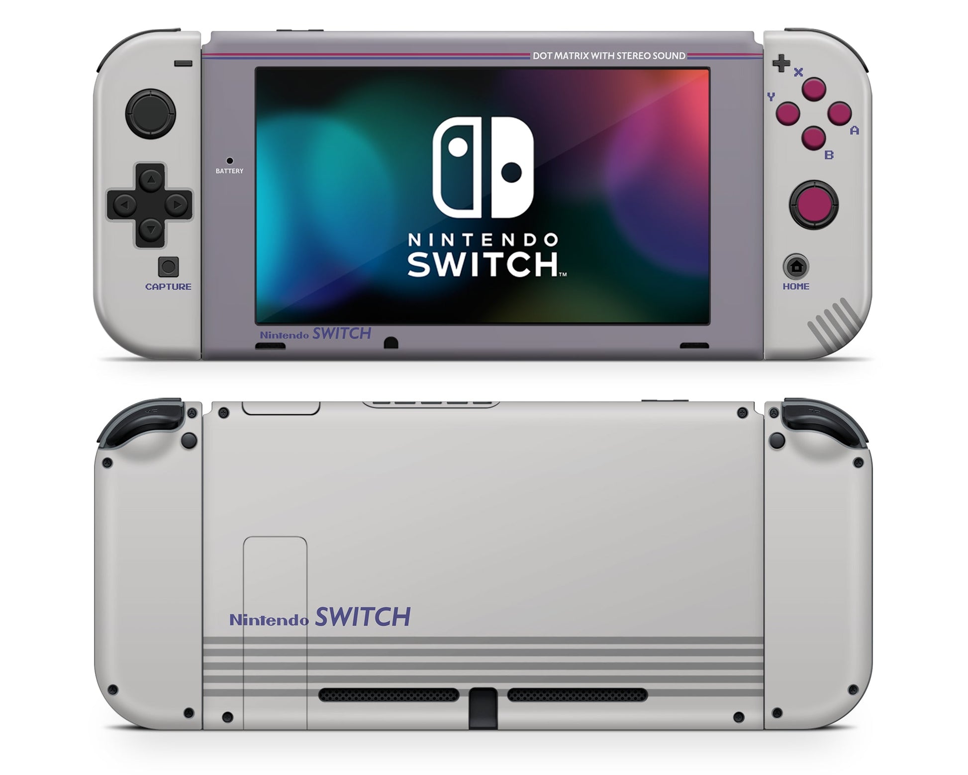 Lux Skins Nintendo Switch Retro Game Boy Joycons Only Skins - Pop culture Retro Skin