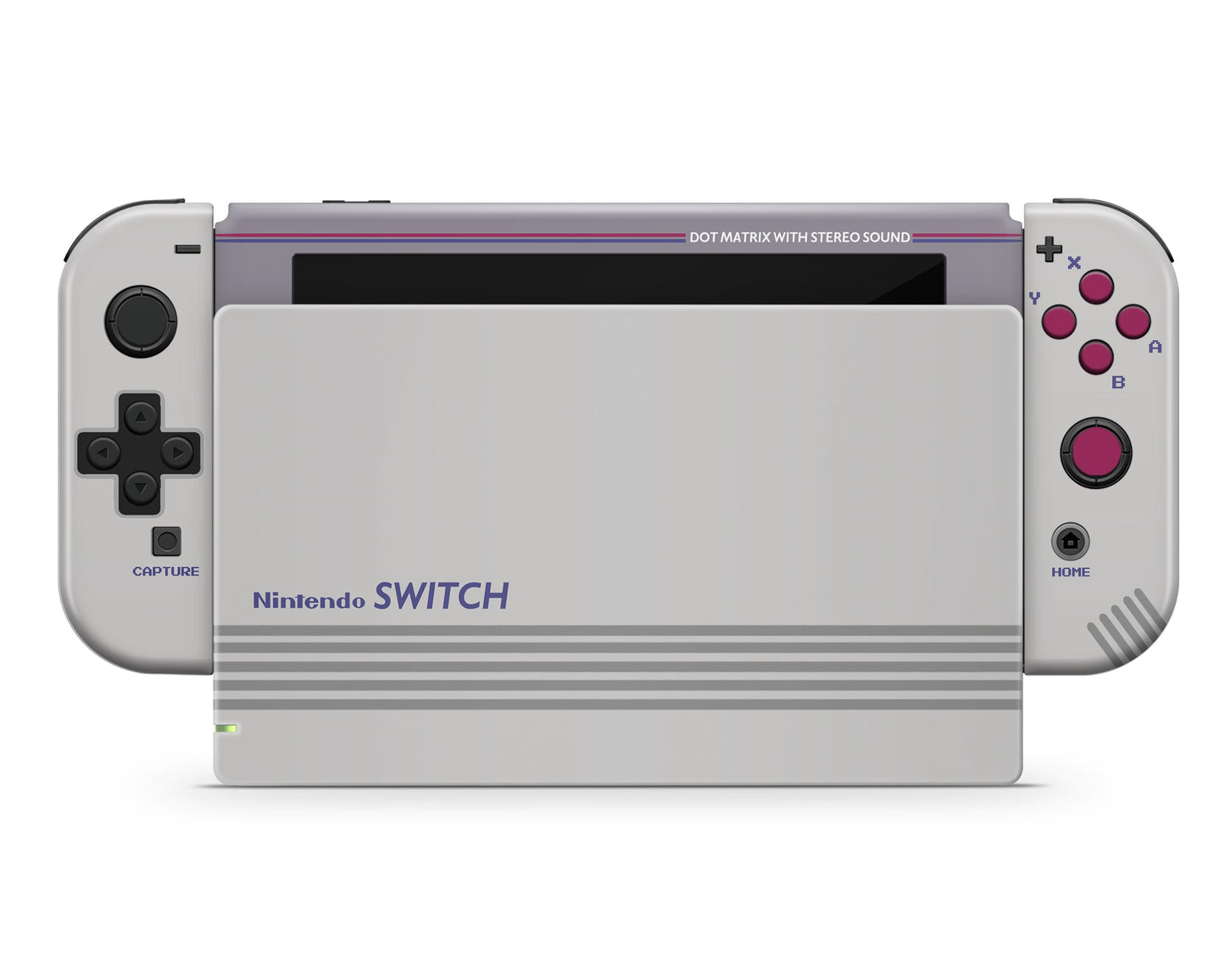 Lux Skins Nintendo Switch Retro Game Boy Full Set +Tempered Glass Skins - Pop culture Retro Skin