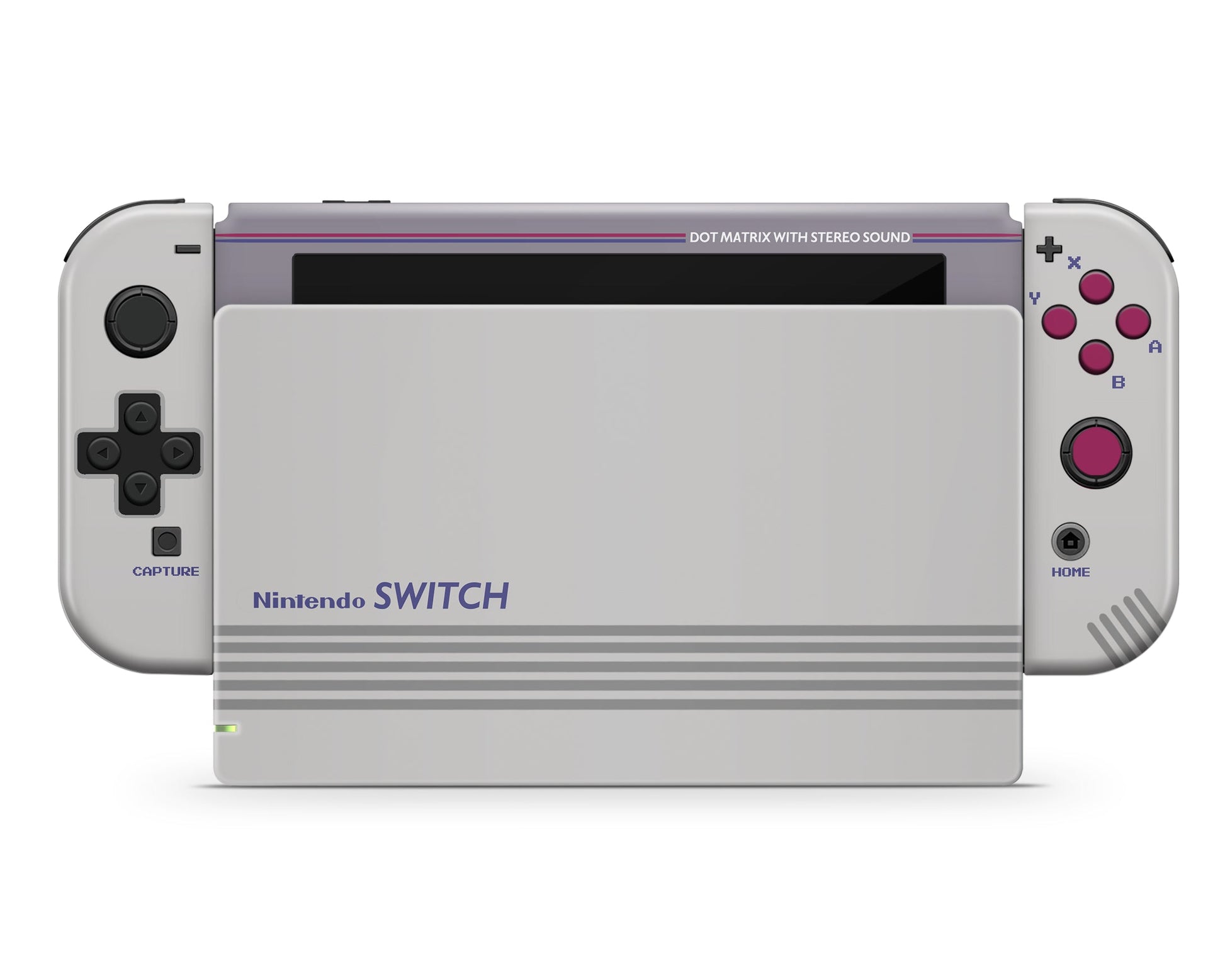 Lux Skins Nintendo Switch Retro Game Boy Full Set +Tempered Glass Skins - Pop culture Retro Skin