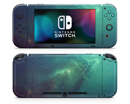 Lux Skins Nintendo Switch Green Stardust Galaxy Joycons Only Skins - Pattern Galaxy Skin