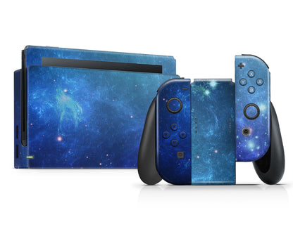 Lux Skins Nintendo Switch Ethereal Blue Stardust Galaxy Full Set Skins - Pattern Galaxy Skin