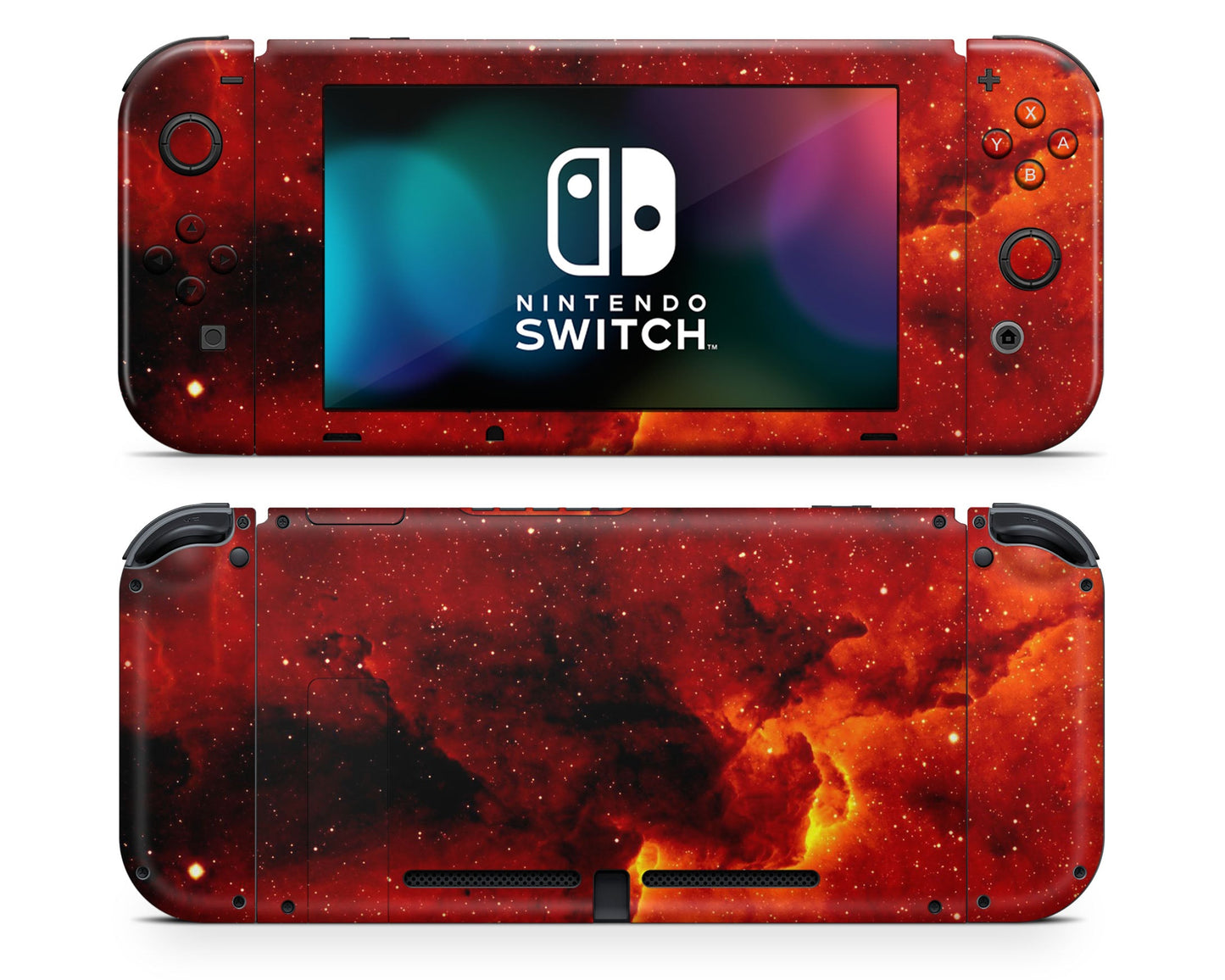 Lux Skins Nintendo Switch Red Stardust Galaxy Joycons Only Skins - Pattern Galaxy Skin