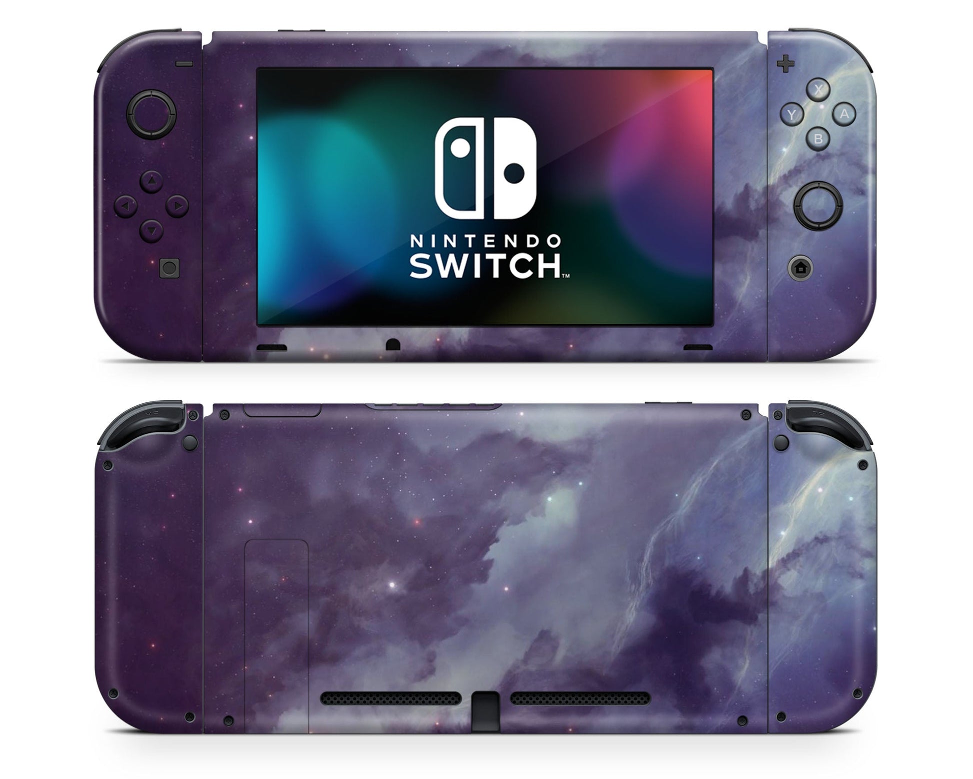Lux Skins Nintendo Switch Purple Ethereal Galaxy Joycons Only Skins - Pattern Galaxy Skin