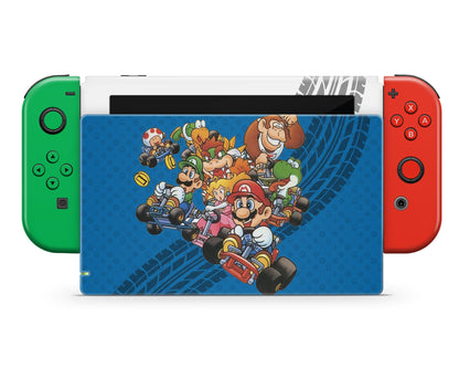 Lux Skins Nintendo Switch Mario Kart World Full Set +Tempered Glass Skins - Pop culture Mario Skin