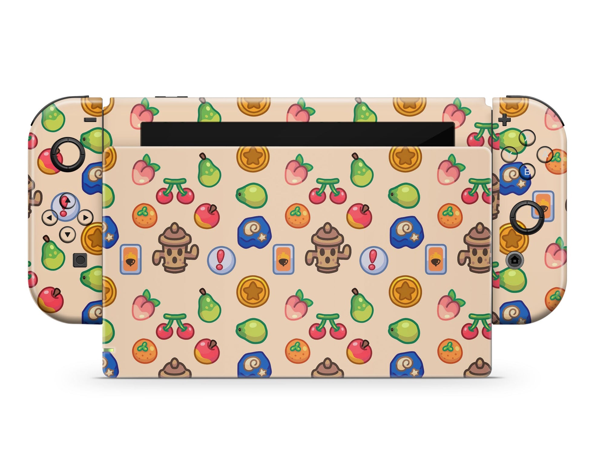 Lux Skins Nintendo Switch Cute Animal Crossing Icons Full Set +Tempered Glass Skins - Pop culture Animal Crossing Skin