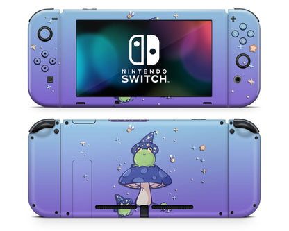 Lux Skins Nintendo Switch Lavender Teal Witch Frog Joycons Only Skins - Animal Cute Skin