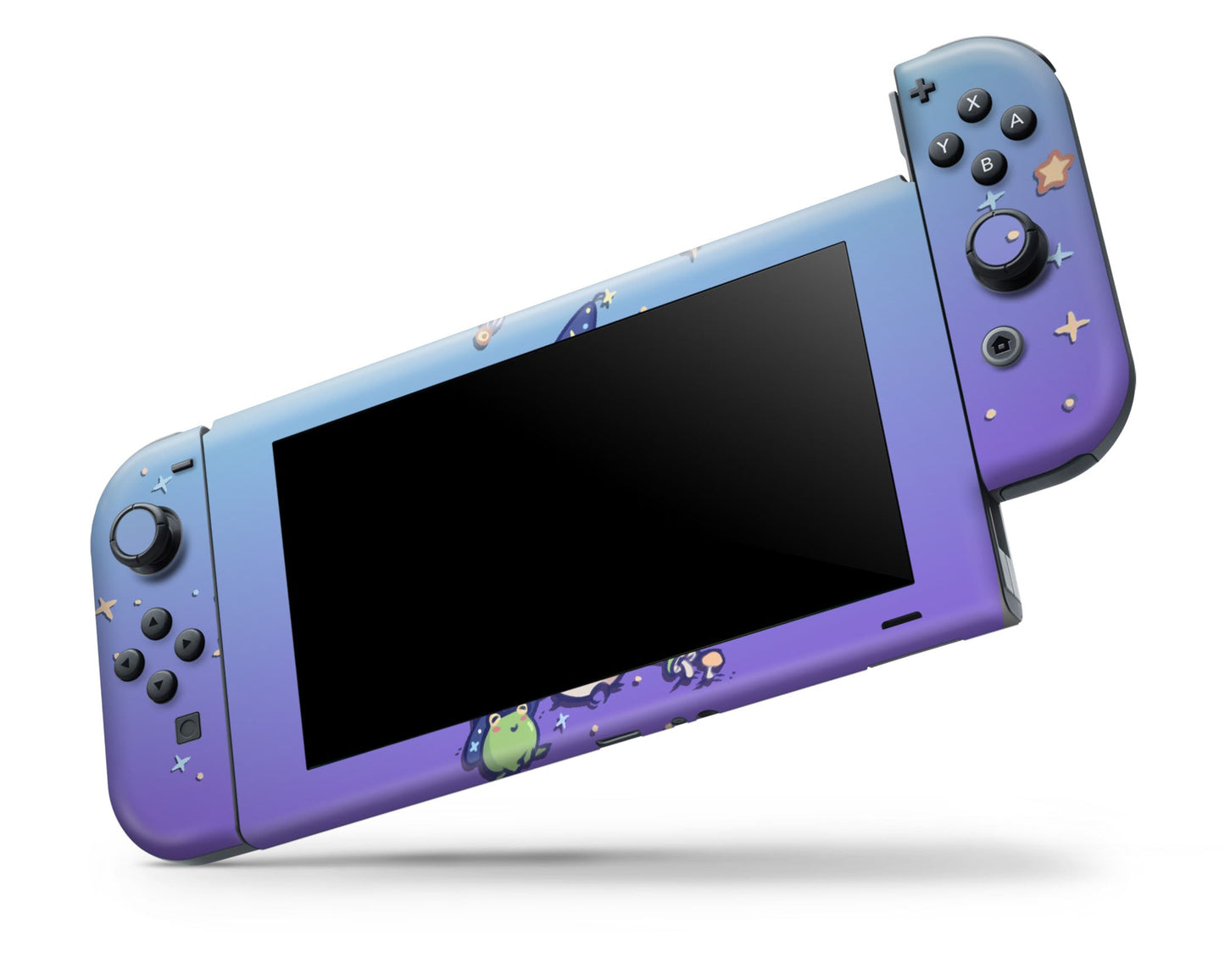 Lavender Teal Witch Frog Nintendo Switch Skin