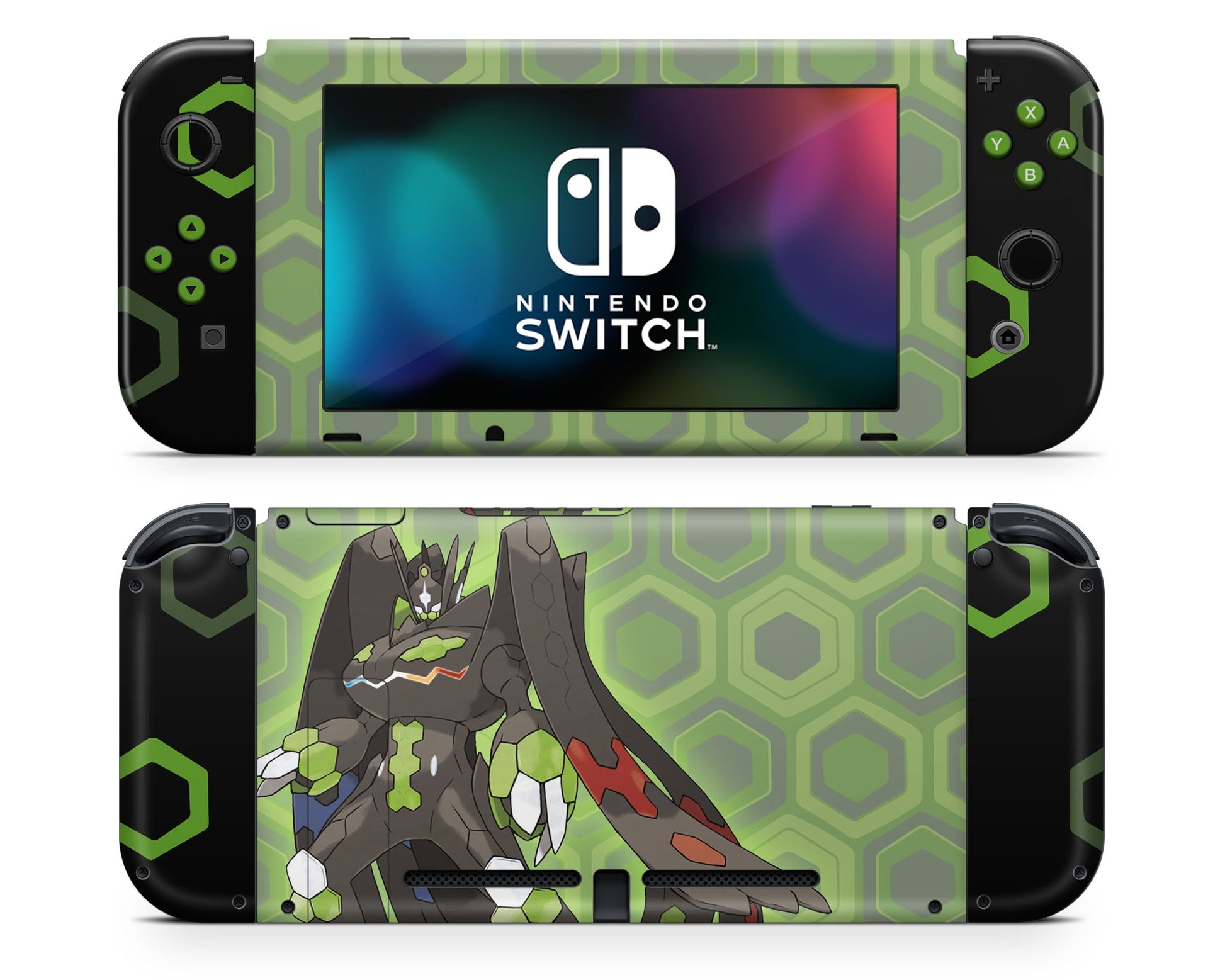 Lux Skins Nintendo Switch Zygarde Minimalist Pokemon Z-A Joycons Only Skins - Pop culture Pokemon Skin