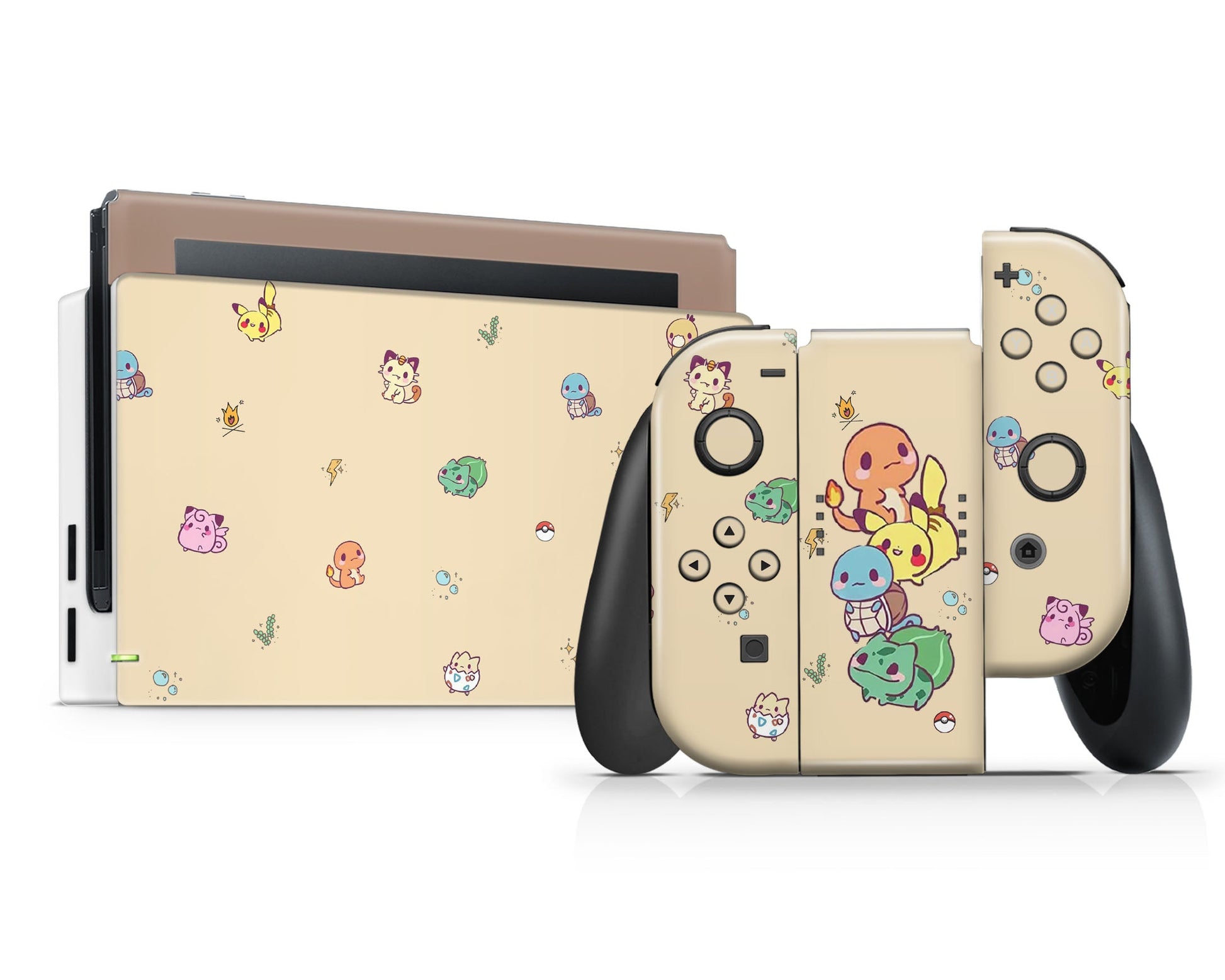 Lux Skins Nintendo Switch Cosy Pokemon Pattern Full Set Skins - Pop culture Pokemon Skin