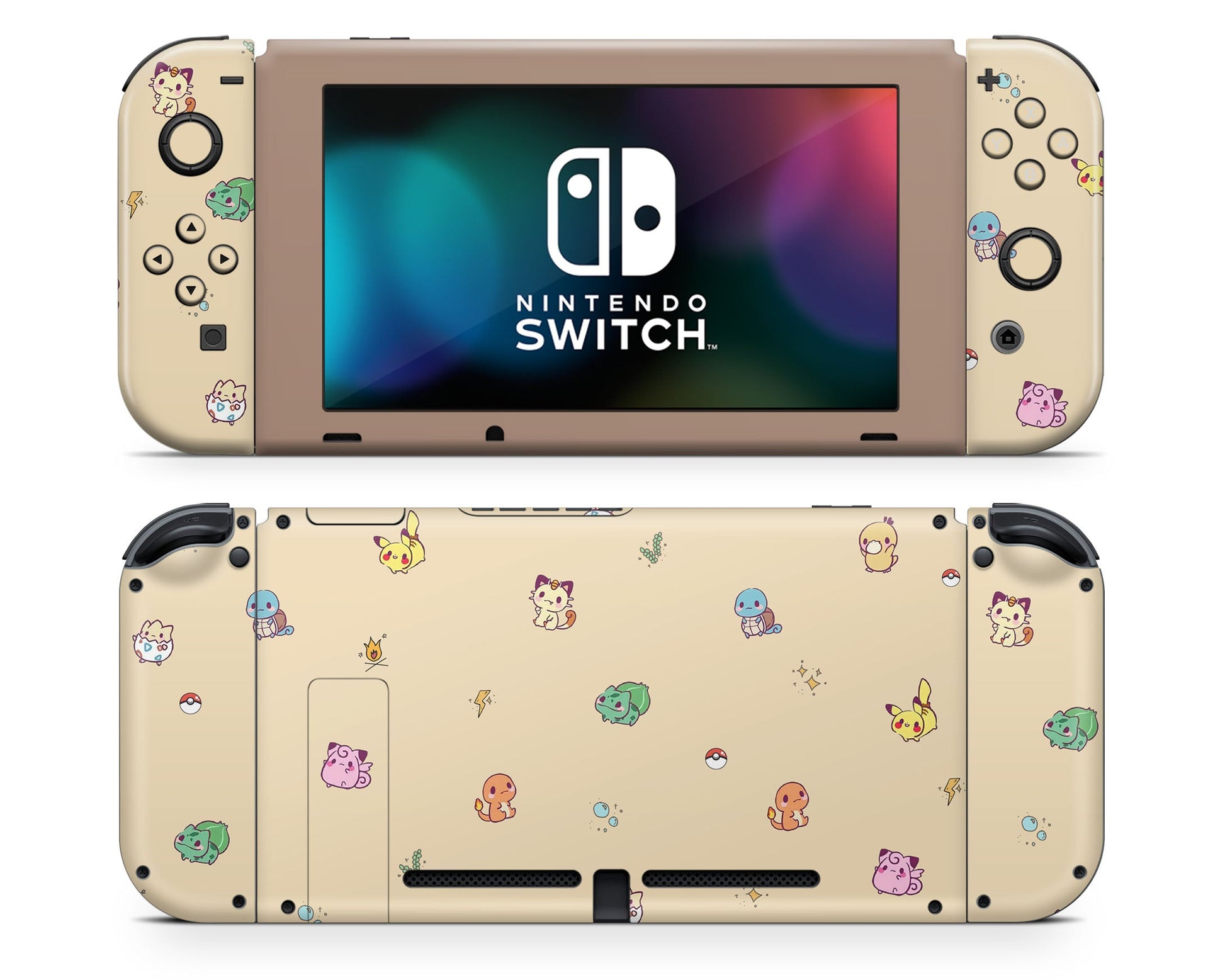 Lux Skins Nintendo Switch Cosy Pokemon Pattern Joycons Only Skins - Pop culture Pokemon Skin