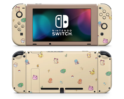 Lux Skins Nintendo Switch Cosy Pokemon Pattern Joycons Only Skins - Pop culture Pokemon Skin