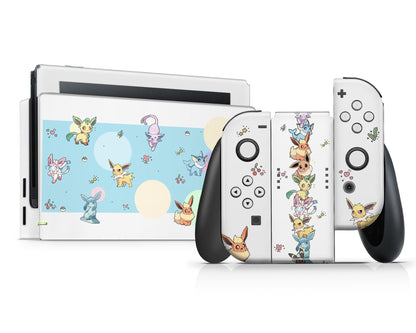 Lux Skins Nintendo Switch Everspark Eeveelution Full Set Skins - Pop culture Pokemon Skin