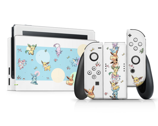 Lux Skins Nintendo Switch Everspark Eeveelution Full Set Skins - Pop culture Pokemon Skin