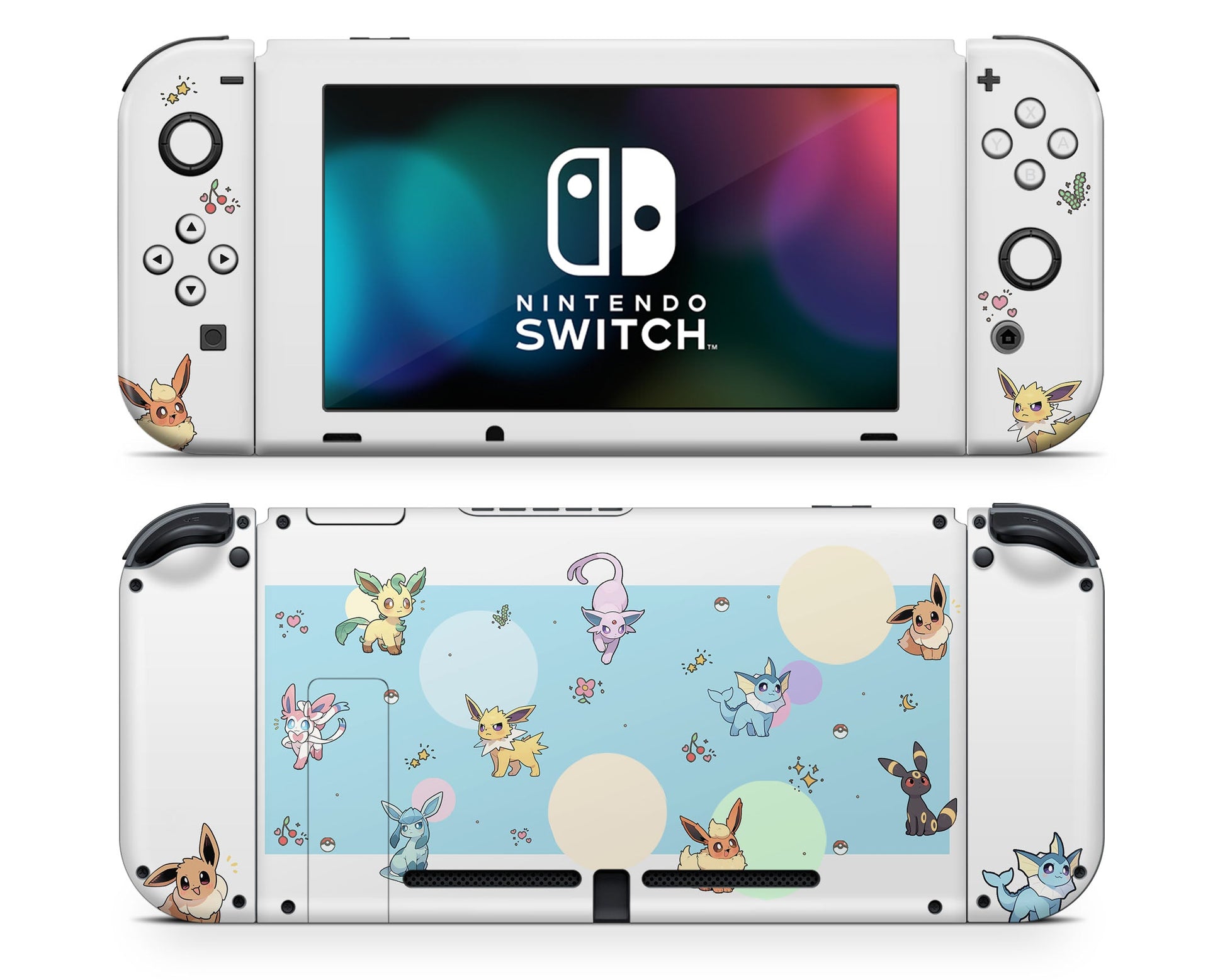 Lux Skins Nintendo Switch Everspark Eeveelution Joycons Only Skins - Pop culture Pokemon Skin
