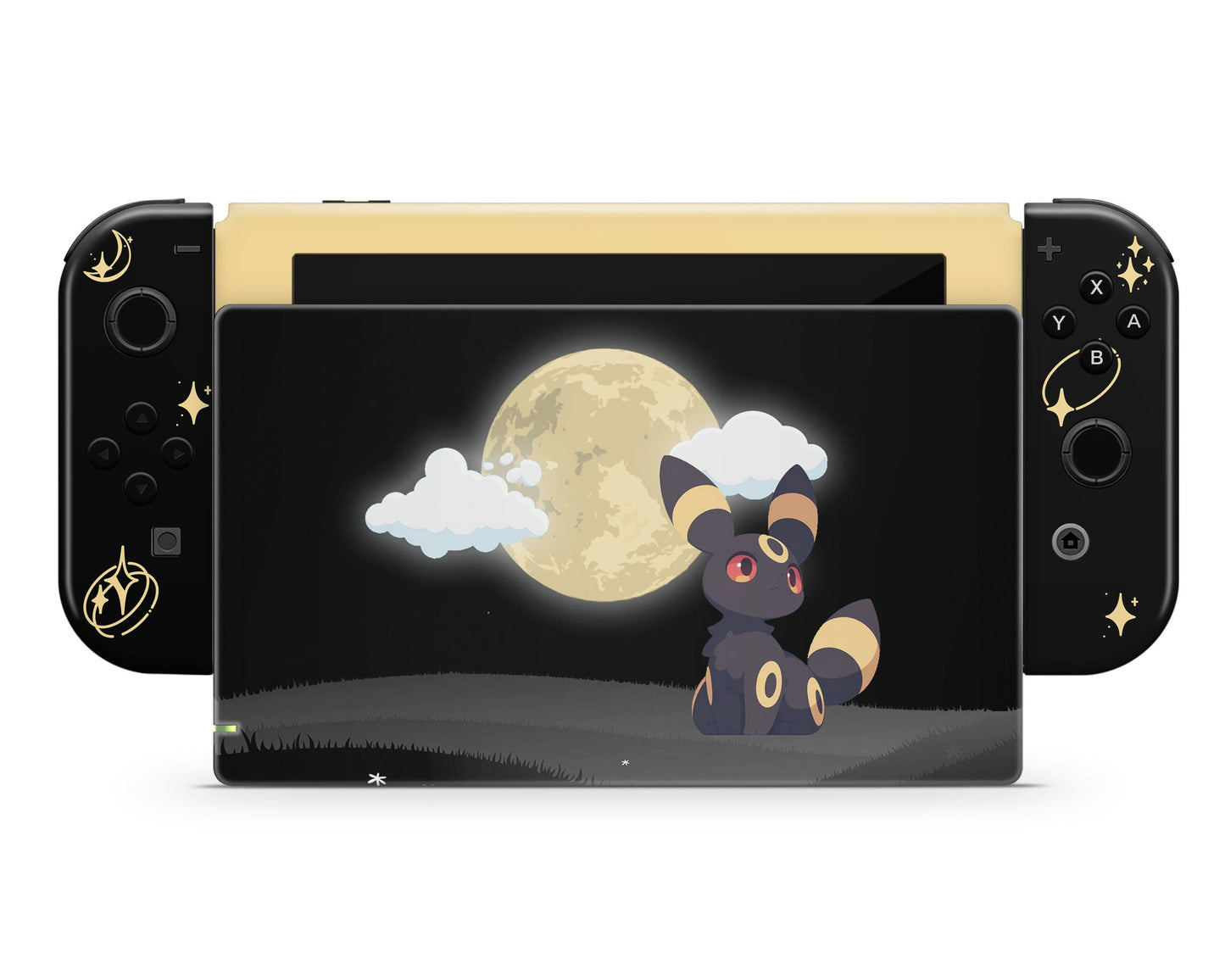 Lux Skins Nintendo Switch Pokemon Umbreon Full Set +Tempered Glass Skins - Pop culture Pokemon Skin