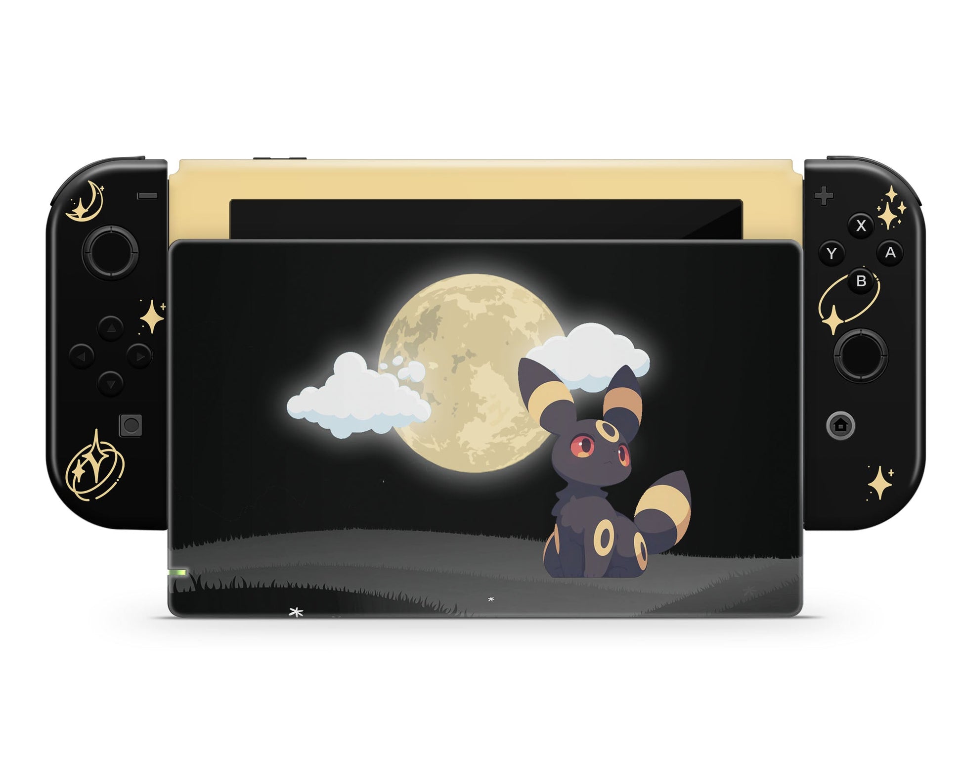 Lux Skins Nintendo Switch Pokemon Umbreon Full Set +Tempered Glass Skins - Pop culture Pokemon Skin
