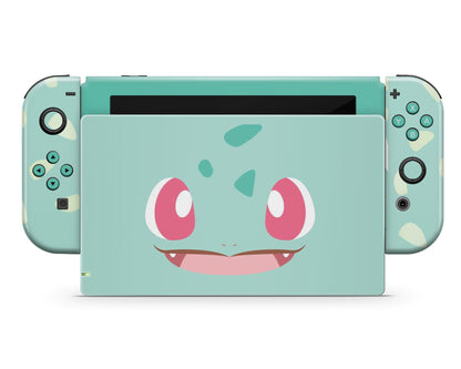 Lux Skins Nintendo Switch Pokemon Bulbasaur Full Set +Tempered Glass Skins - Pop culture Pokemon Skin