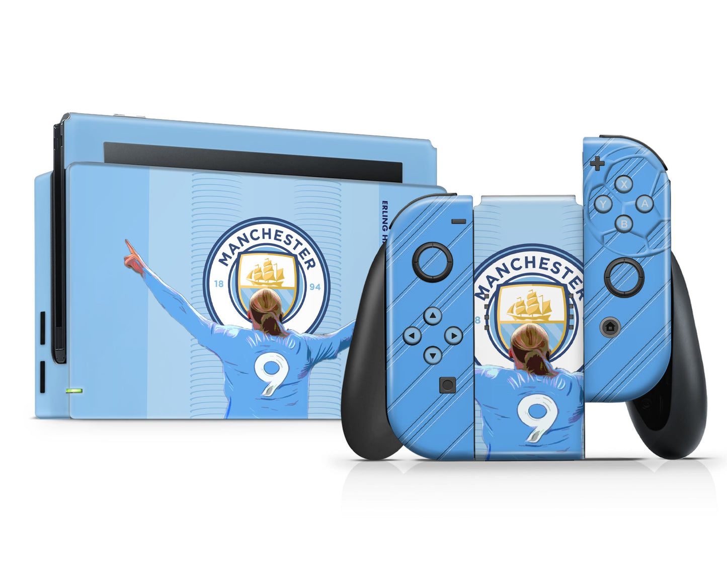 Lux Skins Nintendo Switch Manchester City Haaland Full Set Skins - Sports Soccer Skin
