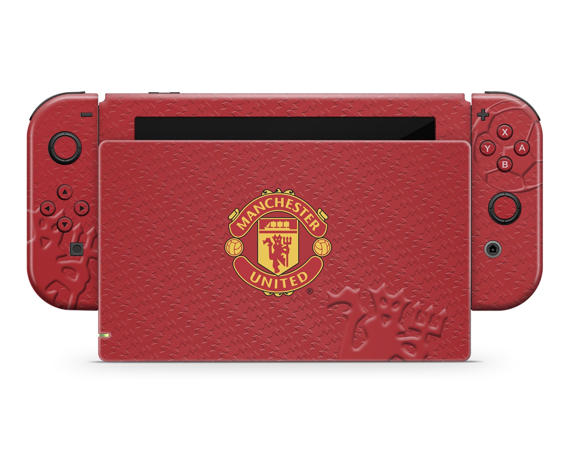 Lux Skins Nintendo Switch Manchester United FC Full Set +Tempered Glass Skins - Sports Soccer Skin