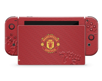 Lux Skins Nintendo Switch Manchester United FC Full Set +Tempered Glass Skins - Sports Soccer Skin
