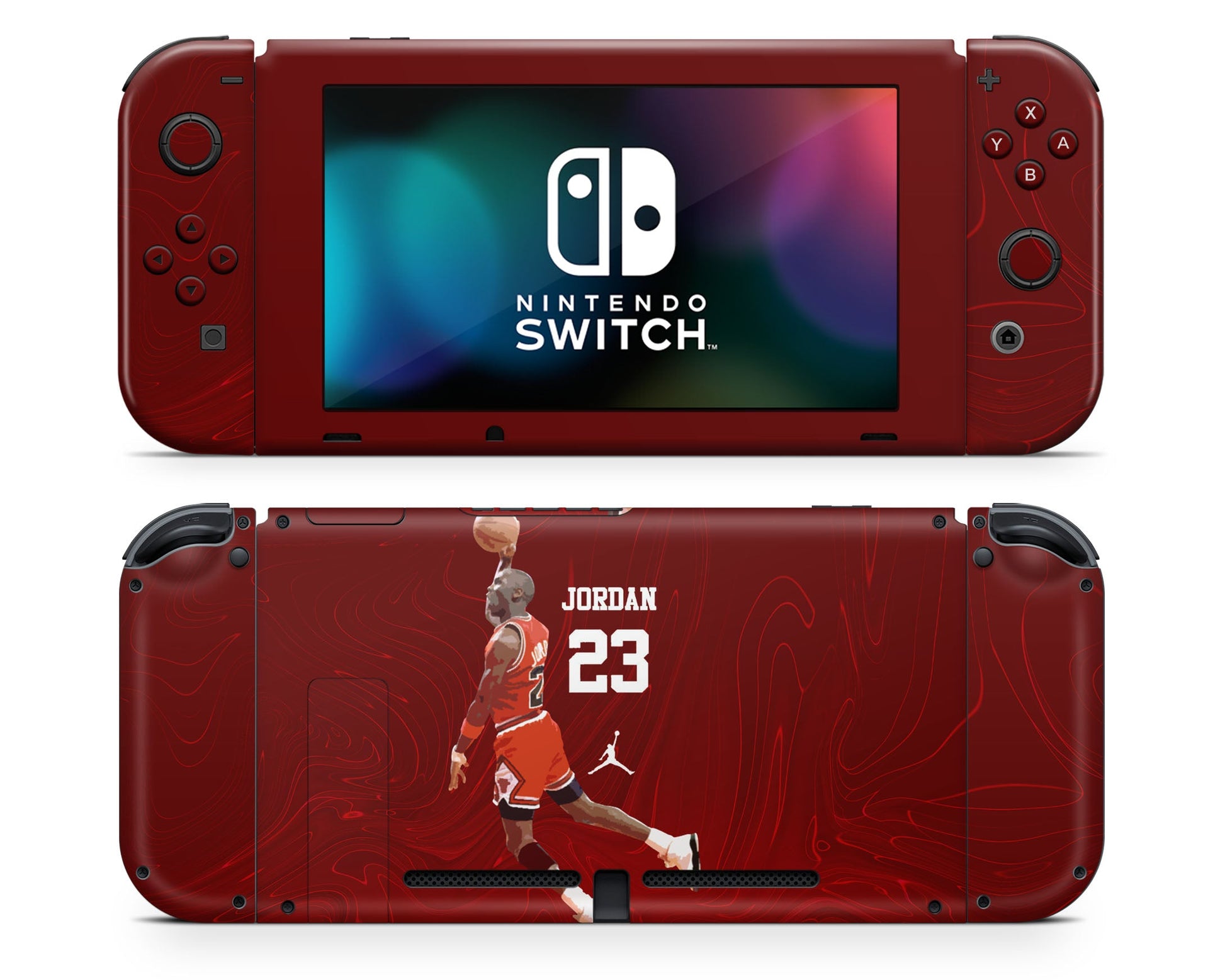 Lux Skins Nintendo Switch NBA Chicago Bulls Michael Jordan Joycons Only Skins - Sports Basketball Skin