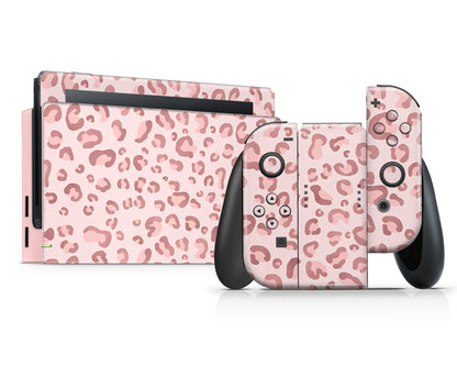 Lux Skins Nintendo Switch Pink Leopard Full Set Skins - Pattern  Skin