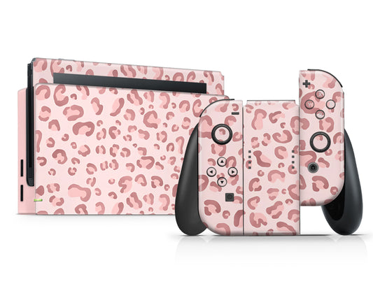 Lux Skins Nintendo Switch Pink Leopard Full Set Skins - Pattern  Skin