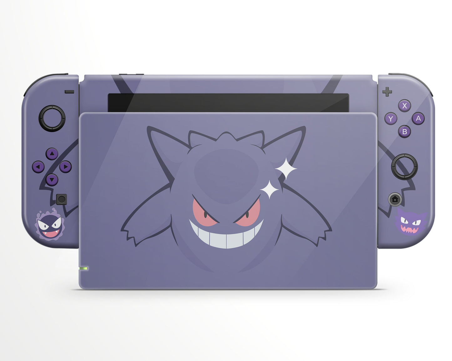Lux Skins Nintendo Switch Gengar Ghost Full Set +Tempered Glass Skins - Pop culture Pika Skin