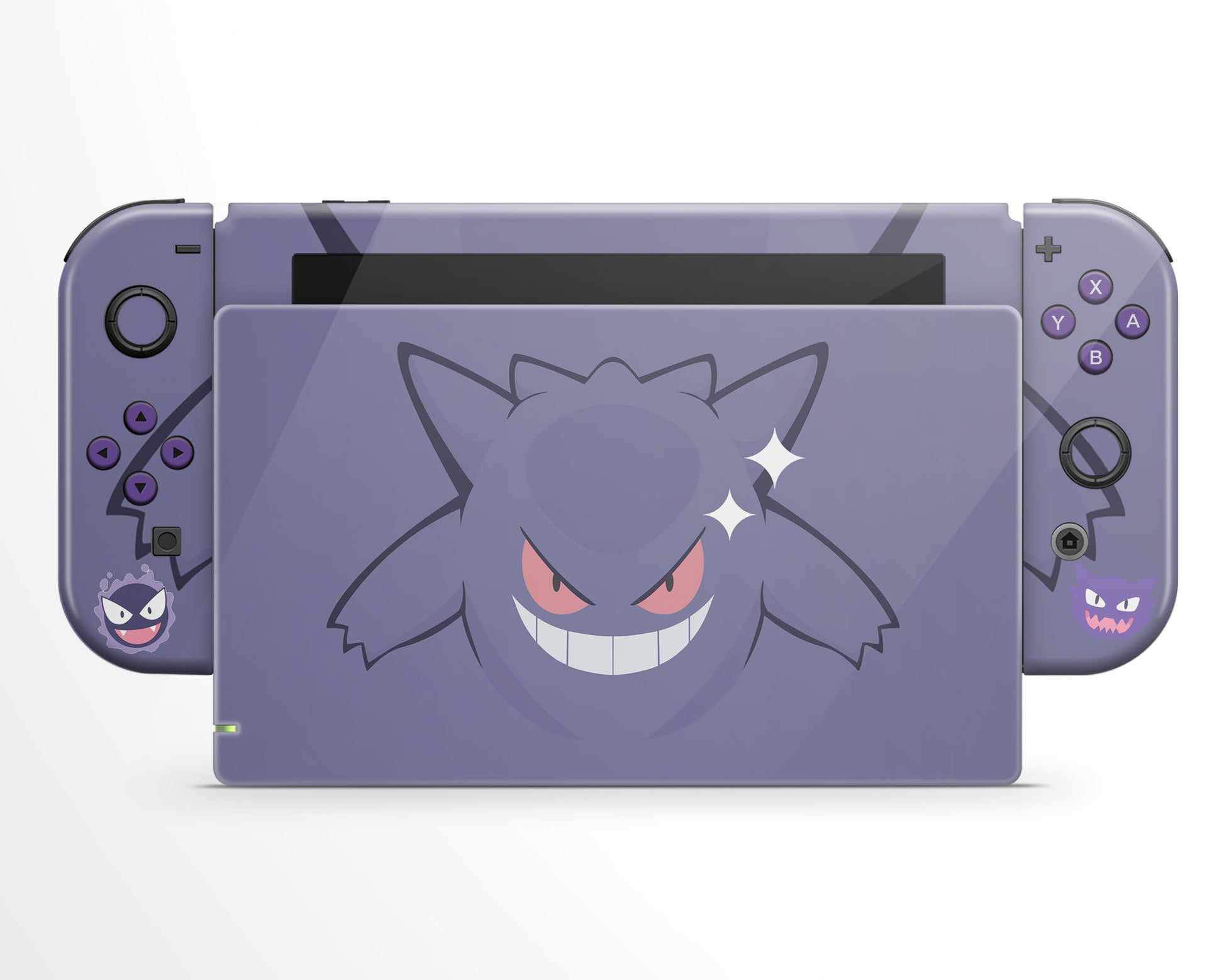 Lux Skins Nintendo Switch Gengar Ghost Full Set +Tempered Glass Skins - Pop culture Pika Skin