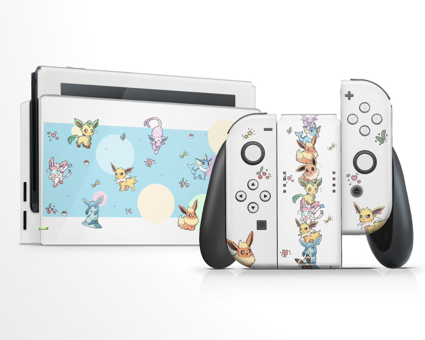 Lux Skins Nintendo Switch Eeveelution Pattern Full Set Skins - Pop culture Pika Skin