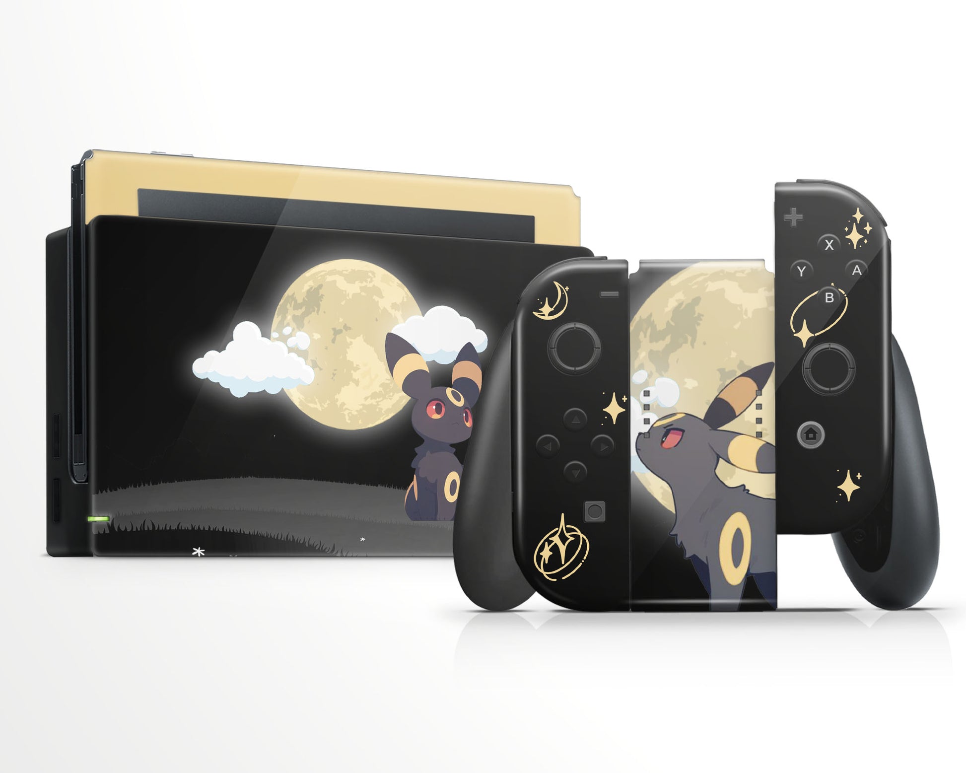 Lux Skins Nintendo Switch Moonlight Umbreon Full Set Skins - Pop culture Pika Skin