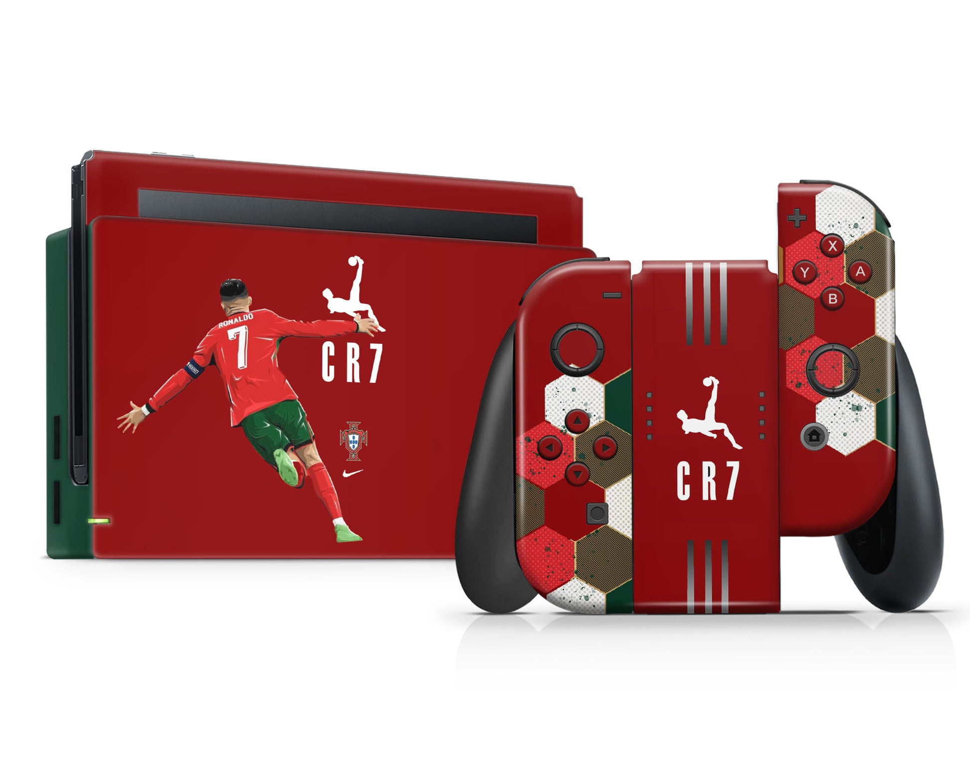 Lux Skins Nintendo Switch Cristiano Ronaldo Full Set Skins - Sports Soccer Skin