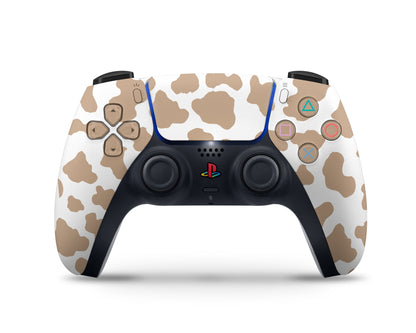 Lux Skins PS5 Slim Latte Cow Print PS5 Slim Skins - Art Animals Skin