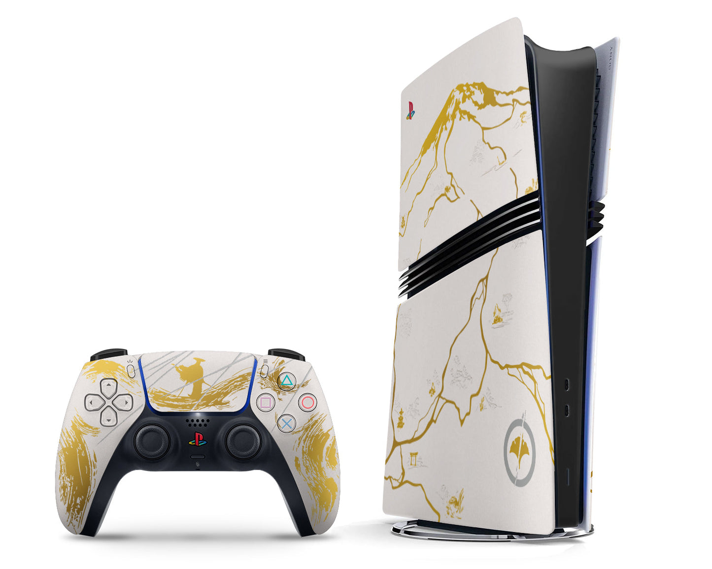 Ghost of Yotei Gold Limited Edition Inspired PS5 Slim Skin