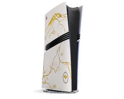 Lux Skins PS5 Pro Ghost of Yotei Gold Limited Edition Inspired PS5 Pro Skins - Pop culture Ghost of Yotei Skin
