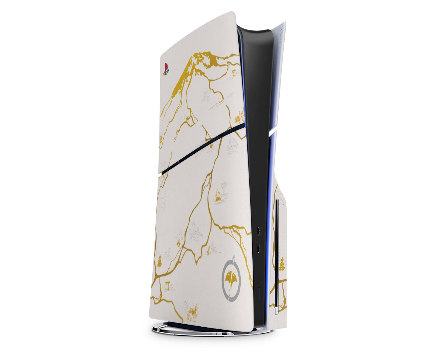 Lux Skins PS5 Slim Ghost of Yotei Gold Limited Edition Inspired PS5 Slim Skins - Pop culture Ghost of Yotei Skin