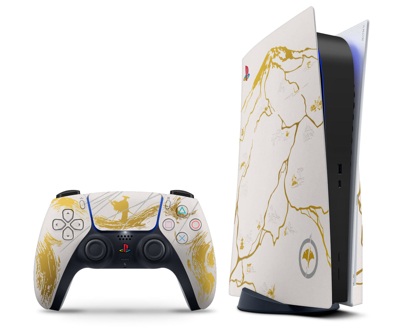 Ghost of Yotei Gold Limited Edition Inspired PS5 Slim Skin