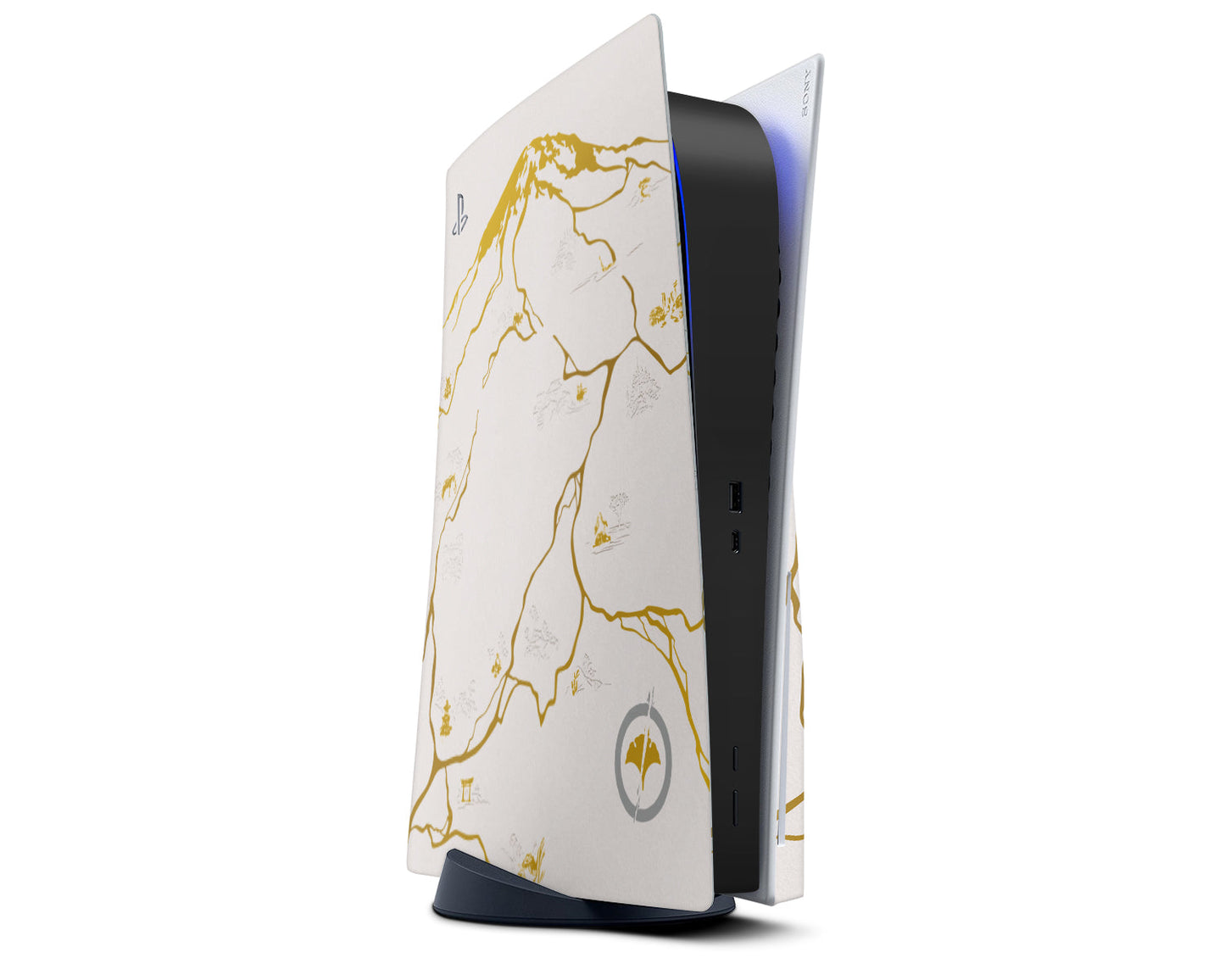 Lux Skins PS5 Ghost of Yotei Gold Limited Edition Inspired PS5 Skins - Pop culture Ghost of Yotei Skin