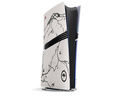 Lux Skins PS5 Pro Ghost of Yotei Black Limited Edition Inspired PS5 Pro Skins - Pop culture Ghost of Yotei Skin