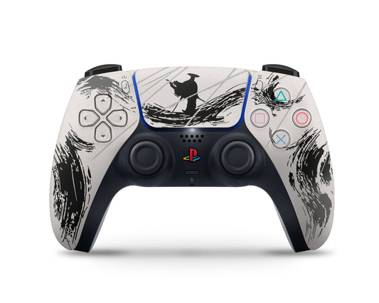 Ghost of Yotei Black Limited Edition Inspired PS5 Controller Skin