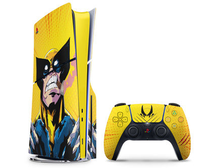 Wolverine Comics Yellow PS5 Pro Skin