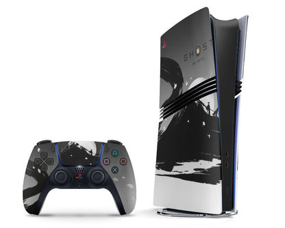 Lux Skins PS5 Pro Black Ghost of Yotei PS5 Pro Skins - Pop culture Ghost of Yotei Skin