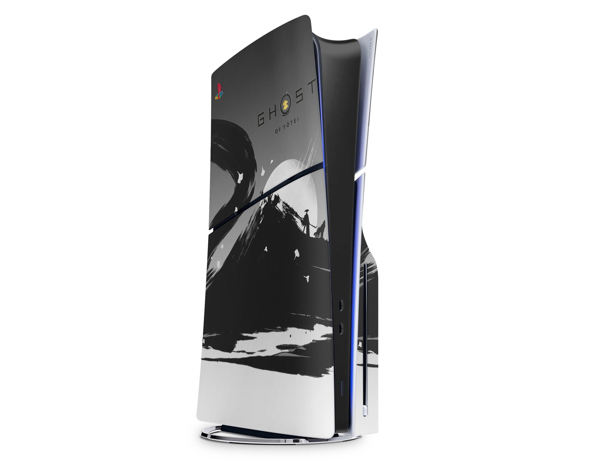 Lux Skins PS5 Slim Black Ghost of Yotei PS5 Slim Skins - Pop culture Ghost of Yotei Skin