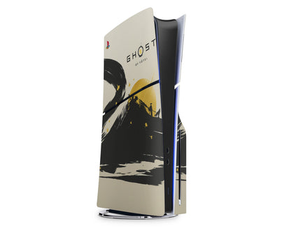 Lux Skins PS5 Slim Gold Ghost of Yotei PS5 Slim Skins - Pop culture Ghost of Yotei Skin
