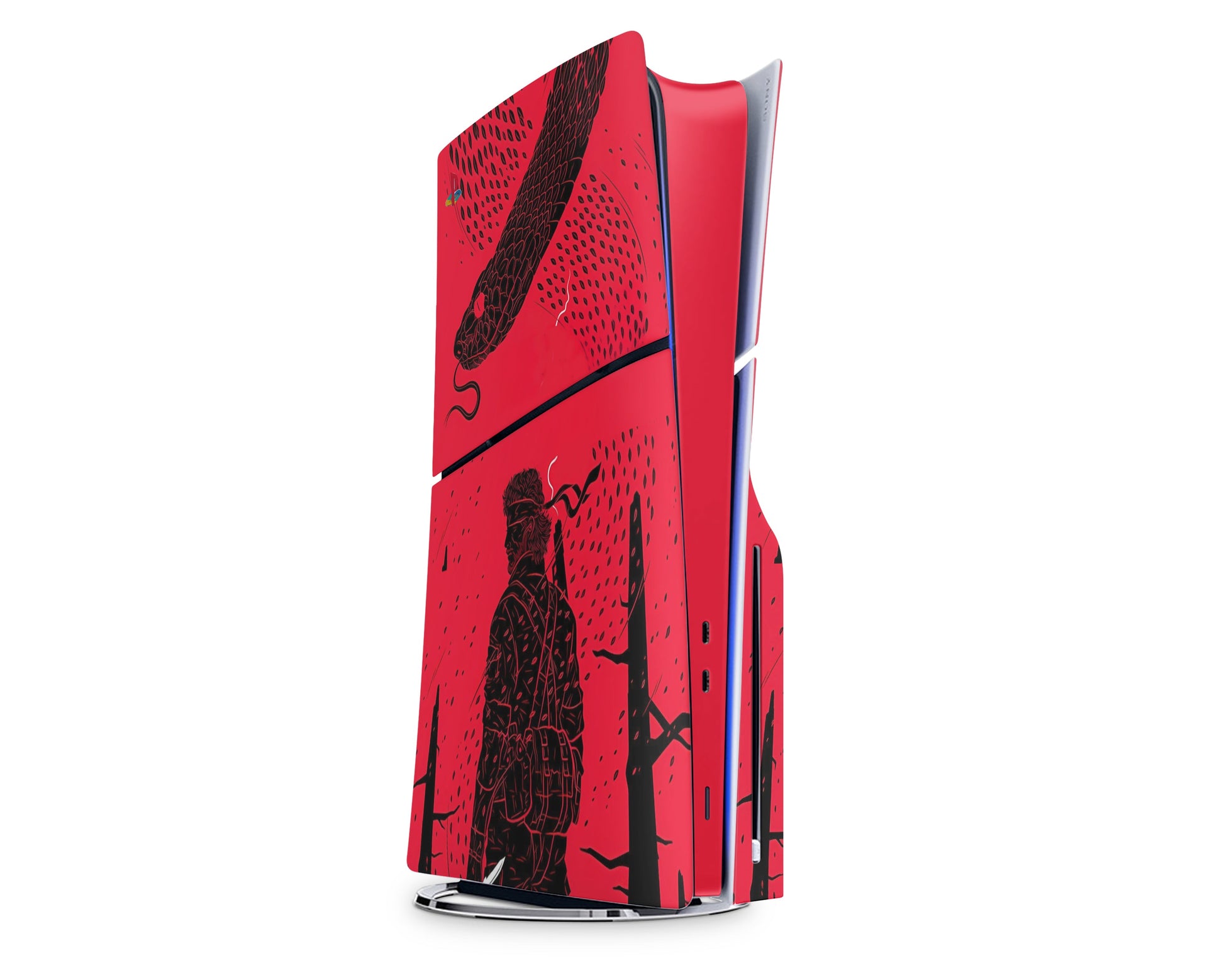 Lux Skins PS5 Slim Metal Gear Red Minimalist PS5 Slim Skins - Pop culture Metal Gear Skin