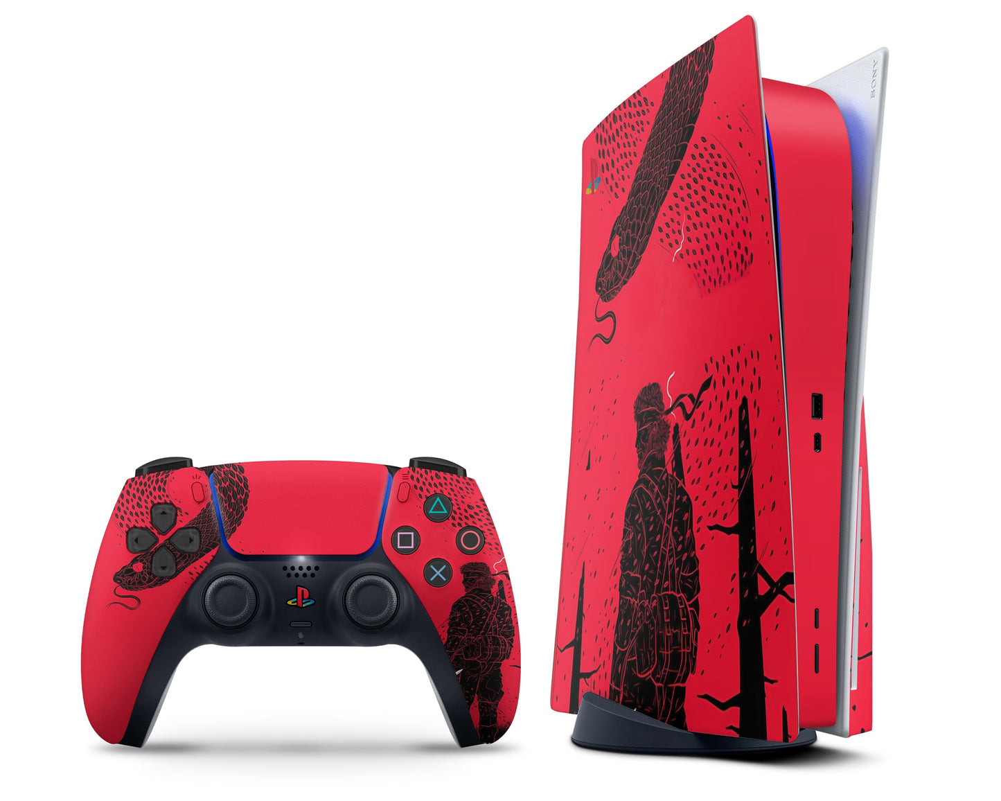 Lux Skins PS5 Metal Gear Red Minimalist PS5 Skins - Pop culture Metal Gear Skin