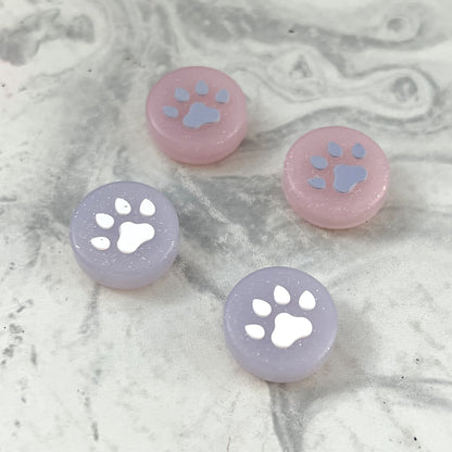 Glitter Purple Pink Paw Thumb Grips