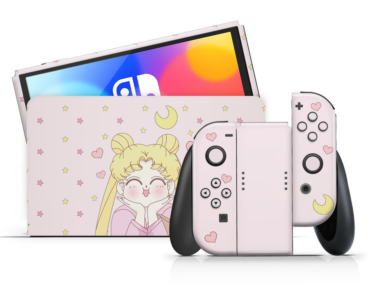 Lux Skins Nintendo Switch OLED Sailor Moon Stars Full Set Skins - Pop Culture Sailor Moon Skin