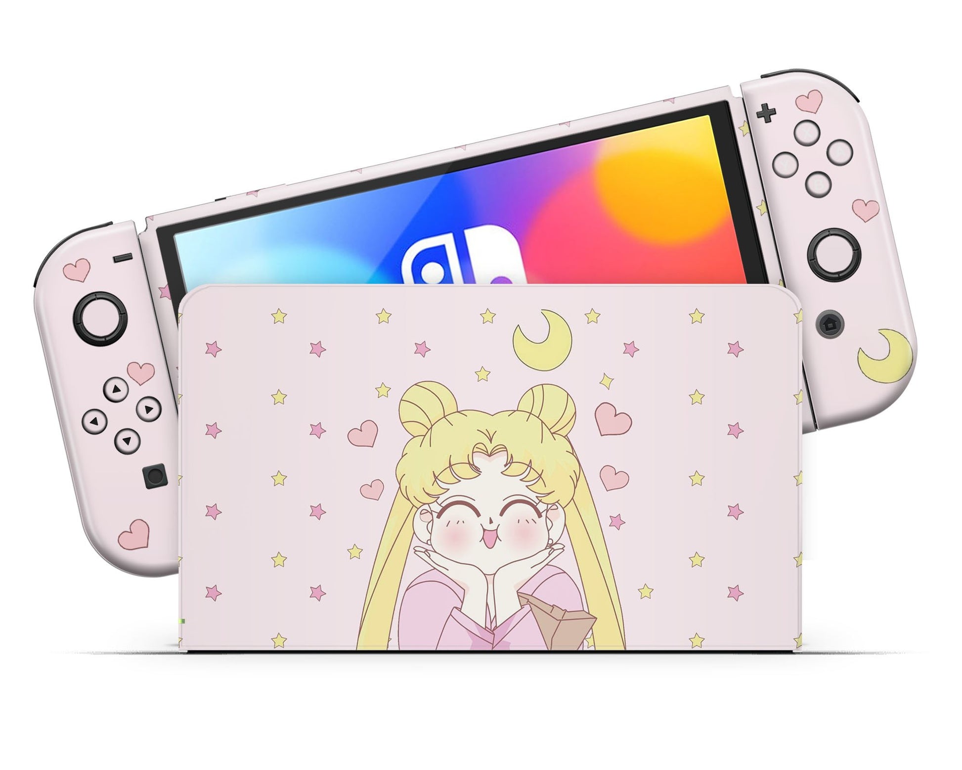 Lux Skins Nintendo Switch OLED Sailor Moon Stars Full Set Skins - Pop Culture Sailor Moon Skin